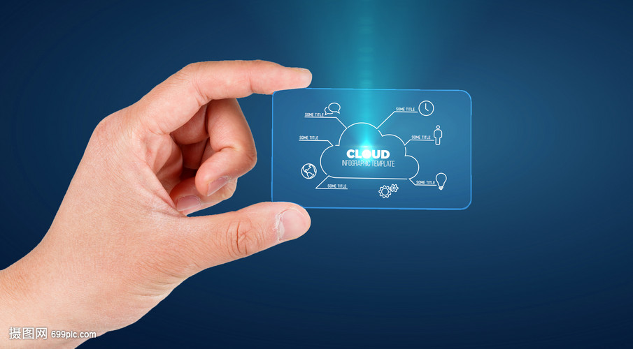 手拿电子科技名片